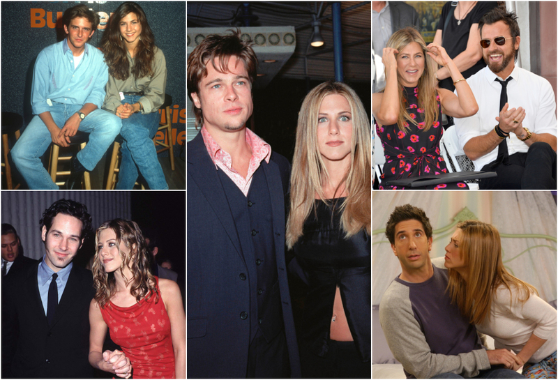The (Boy)Friend Zone: A Complete Timeline of Jennifer Aniston’s Dating History | Alamy Stock Photo by Barry King/Alamy Live News & Tsuni/USA & Paul Smith/Featureflash Archive & Sarah Stewart/Alamy Live News & MovieStillsDB Photo by shannon/The WB Television Network