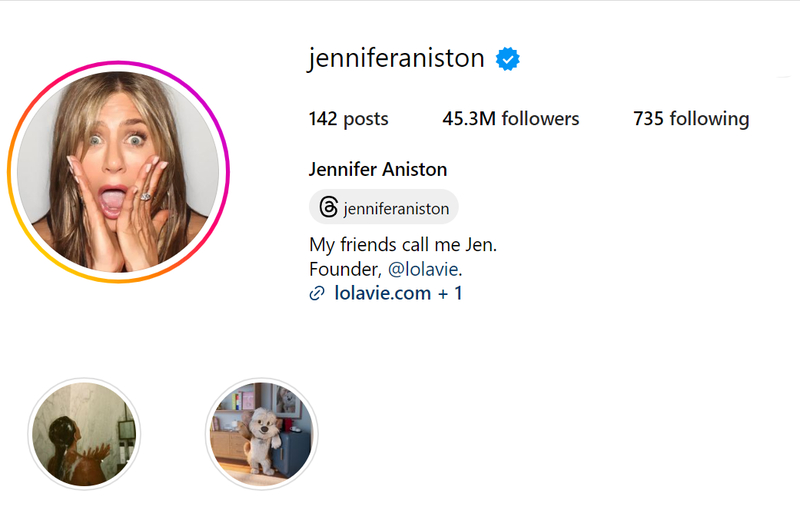 Astonishing Aniston | Instagram/@jenniferaniston