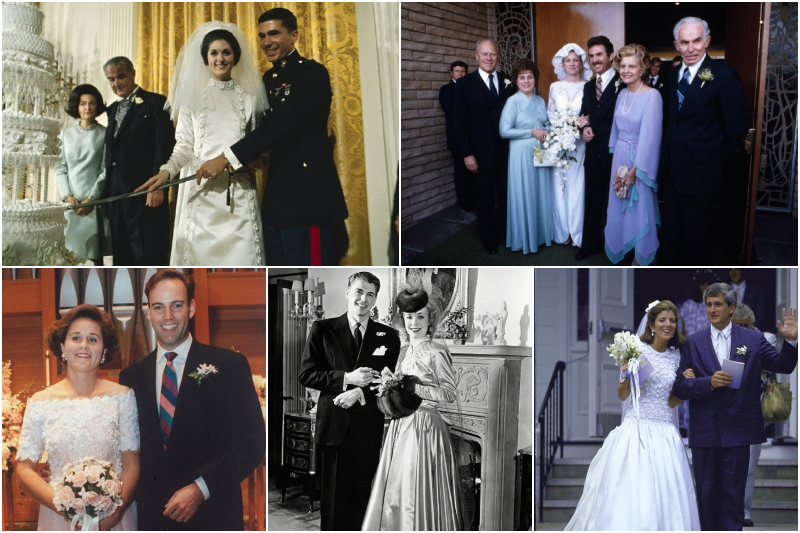 Wedding Photos of the U.S. Presidents and First Ladies | Getty Images Photo by Bettmann & Tony Korody/Sygma & David Valdez/White House/The LIFE Picture Collection & Images Press & Steve Liss