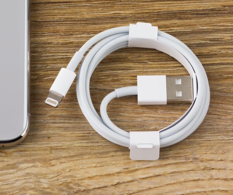 ”Alas” en el cable de alimentación de Apple | Shutterstock