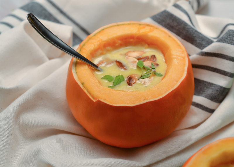 Soup in Smaller Pumpkins | Shutterstock