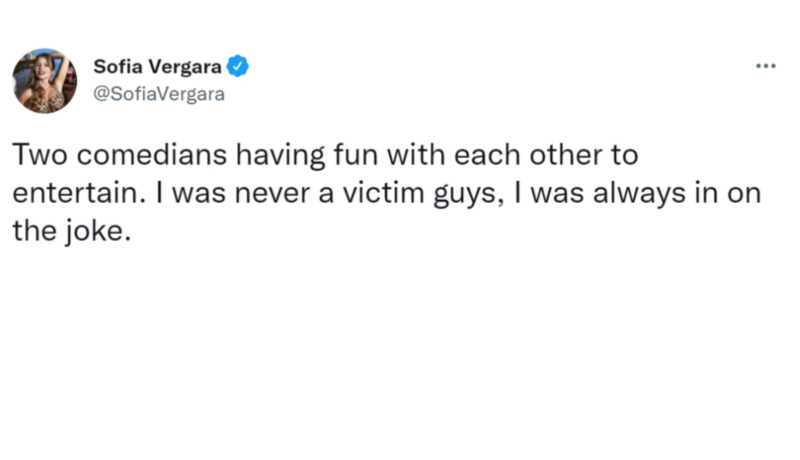 Sofia Vergara was ‘always in on the joke’ | Twitter/@SofiaVergara