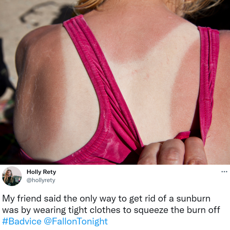 It Burns! | Getty Images Photo by Sally Anscombe & Twitter/@hollyrety
