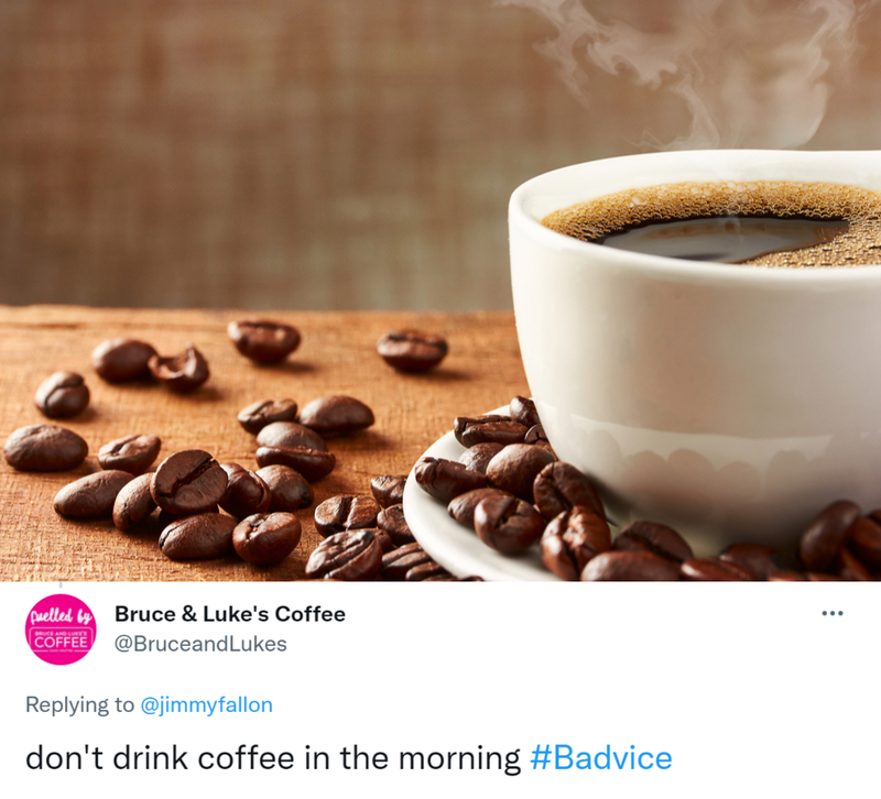 Coffee Comes First | Shutterstock & Twitter/@BruceandLukes