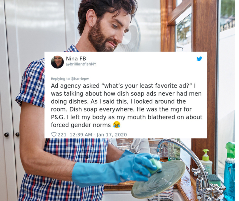 Gender Norms | Shutterstock & Twitter/@brilliantfishNY