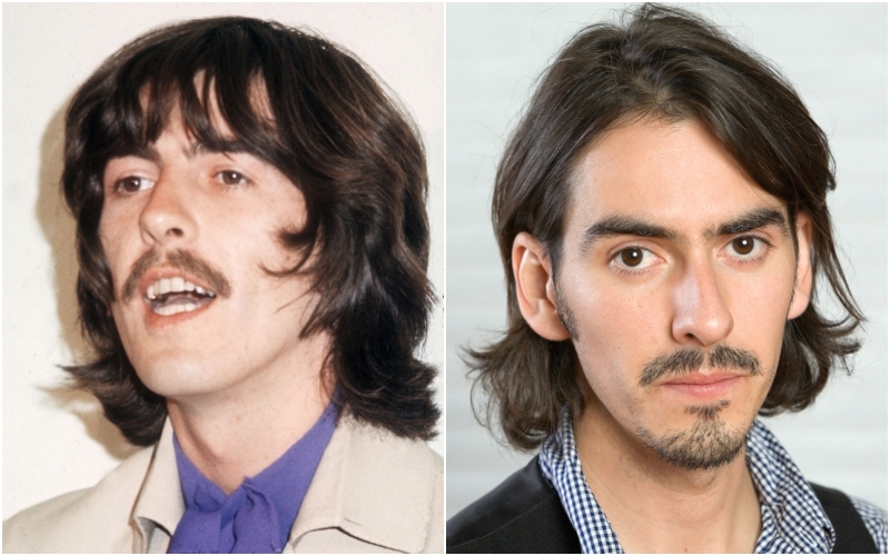 George Harrison y Dhani Harrison | Getty Images Photo by REPORTERS ASSOCIES/Gamma-Rapho & Alamy Stock Photo by evan Hurd