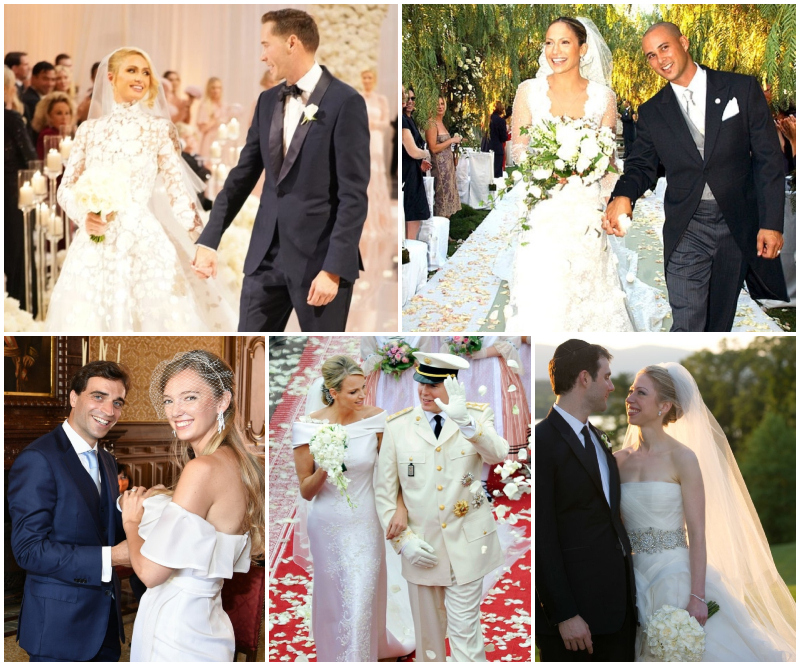 The Most Stunning Celebrity Wedding Dresses — Part3 | Getty Images Photo by Todd Williamson/Peacock/NBCU Photo Bank & Joe Buissink & Luc Castel & Stephane Cardinale/Corbis & Barbara Kinney/Handout