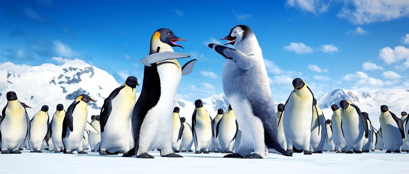 Bumble’s Bold Moves in “Happy Feet” | Alamy Stock Photo