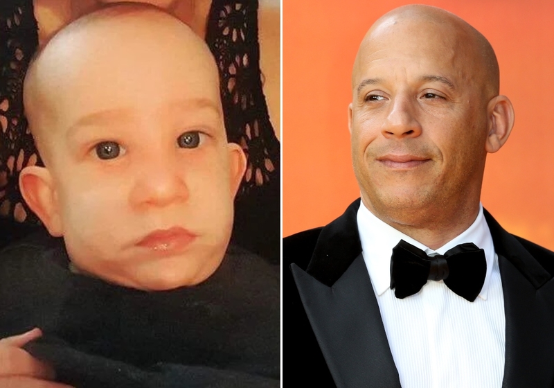 This Baby Is a Clone of Vin Diesel | Reddit.com/depressedandhungry & Fred Duval/Shutterstock 