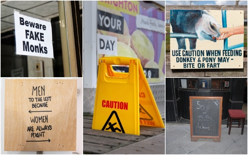 Even More Signs That You Just Have to See | Alamy Stock Photo by Karolina Webb & ruelleruelle & Chris M & Lori Barbely & Adam Alexander