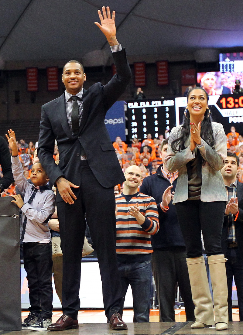 Alani Vasquez and Carmelo Anthony | Getty Images Photo by Nate Shron