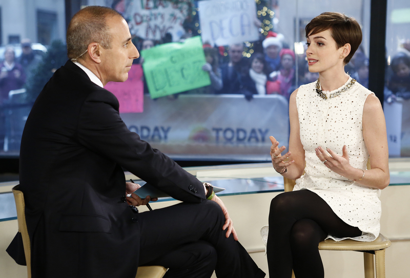 Matt Lauer’s Inappropriate Questions to Anne Hathaway | Getty Images Photo by Peter Kramer/NBC Newswire/NBCUniversal 