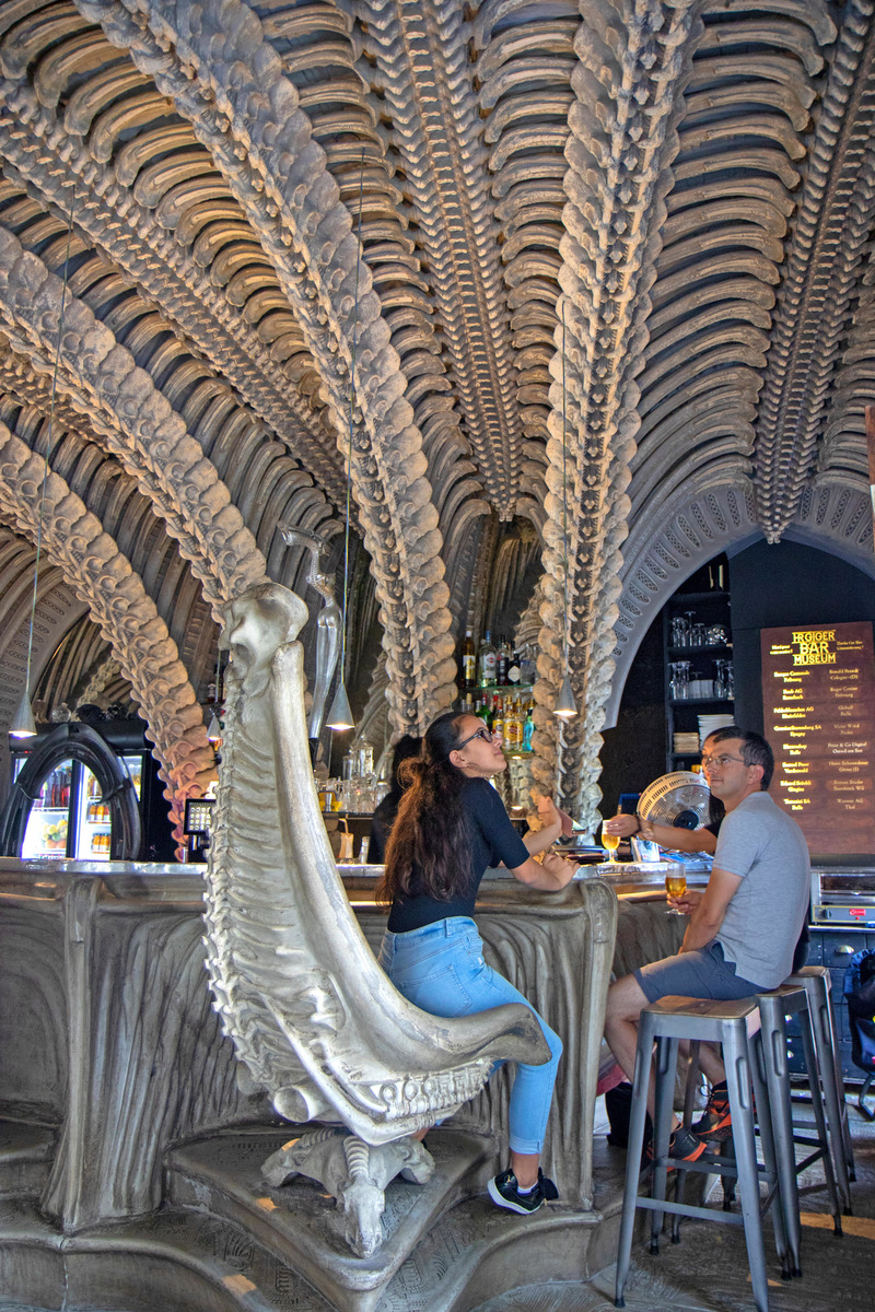 The HR Giger Museum bar in Gruyeres, Switzerland | Alamy Stock Photo