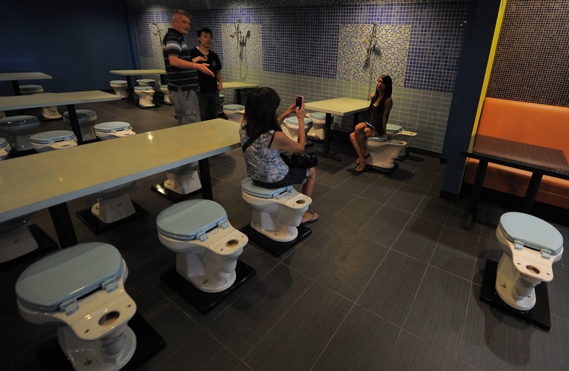 The Magic Restroom Cafe in Industry, California  | Getty Images Photo by JOE KLAMAR/AFP
