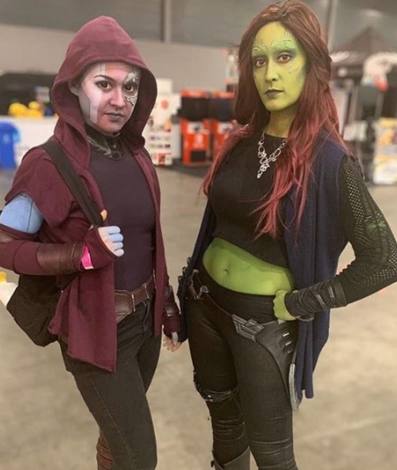 Nebula and Gamora | Instagram/@mirai_mmmc
