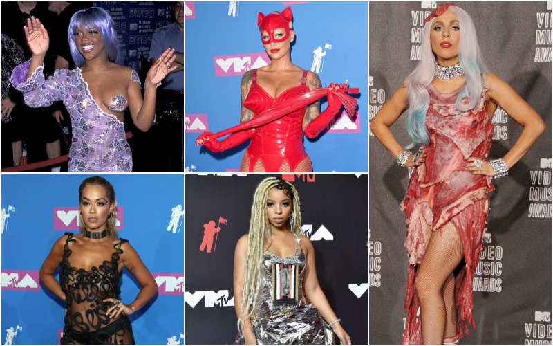 Los looks de moda más atrevidos de los MTV VMA de todos los tiempos | Getty Images Photo by Ron Galella & Axelle/Bauer-Griffin & Paul Zimmerman/Stringer & Axelle/Bauer-Griffin & Gregg DeGuire