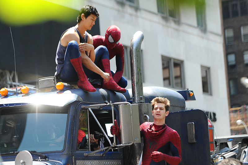 Cadê o resto do uniforme do Homem-Aranha? | Getty Images Photo by Raymond Hall/WireImage