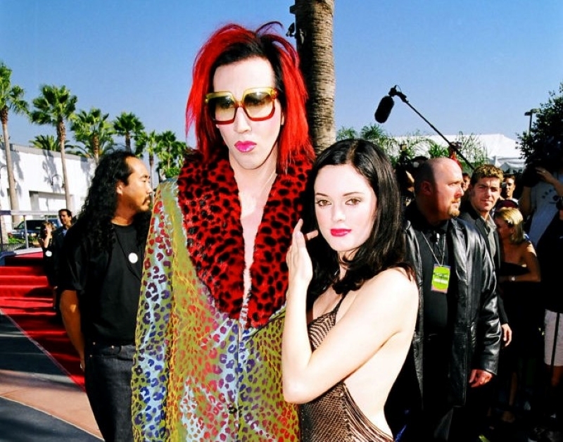 Marilyn Manson and Rose McGowan | Getty Images Photo by Jeff Kravitz/FilmMagic