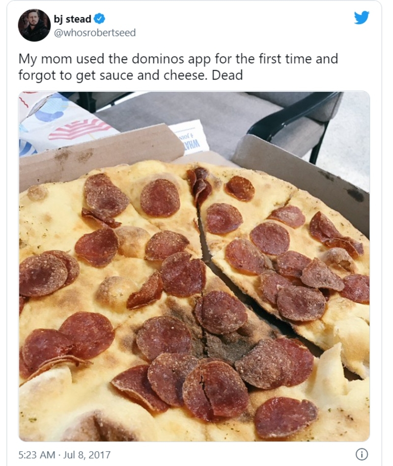 Una pizza que quita el apetito | Twitter/@whosrobertseed