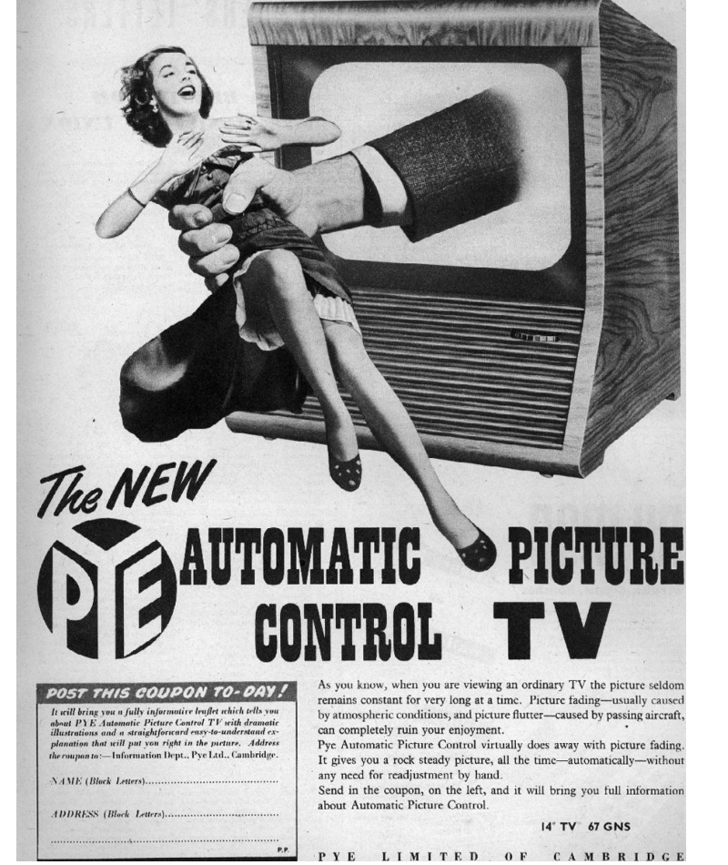 Die Werbung in den 50er Jahren versuchte, futuristisch zu sein... | Getty Images Photo by Picture Post/Hulton Archive