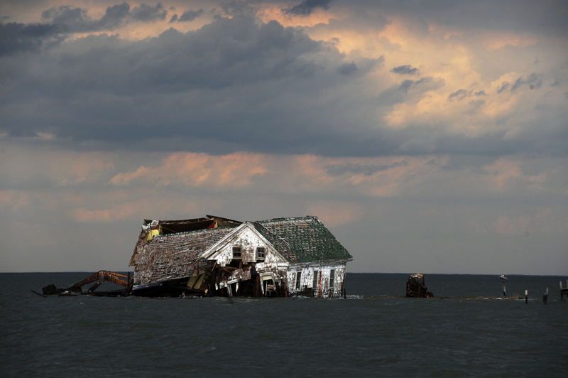 La última casa de Holland Island, Estados Unidos | Getty Images Photo by ASTRID RIECKEN For The Washington Post 