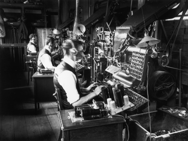 Linotype Operator | Getty Images Photo by Topical Press Agency
