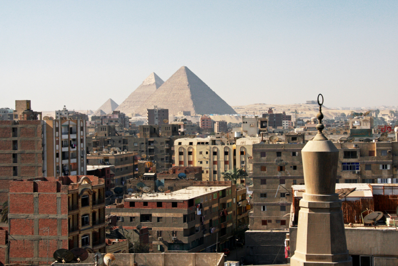 Die Wirklichkeit: Die Pyramiden von Gizeh, Ägypten | Shutterstock