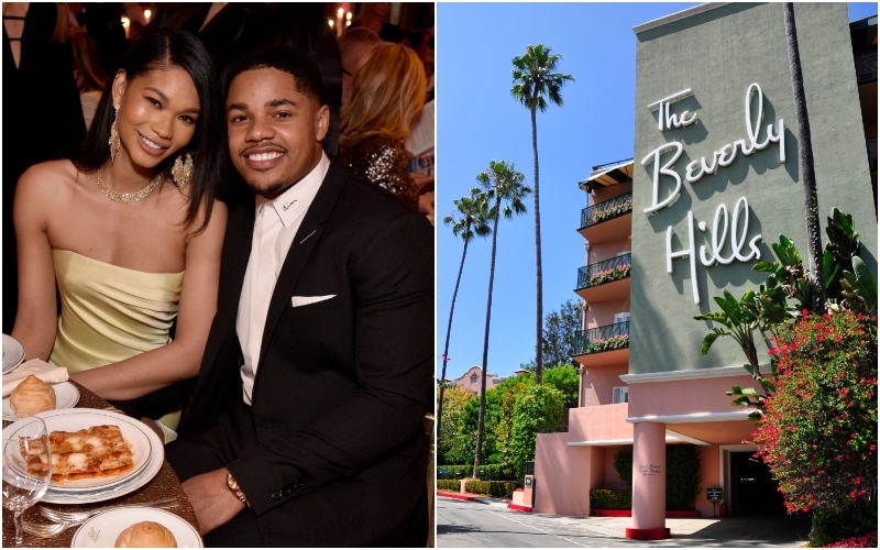 Chanel Iman and Sterling Shepard | Getty Images Photo by Bryan Bedder/Perrier-Jouët and Absolut Elyx & Alamy Stock Photo