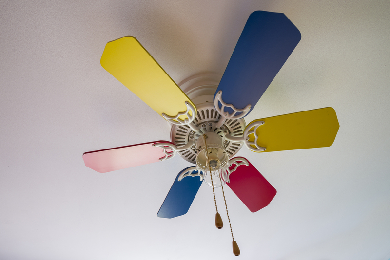 Paint Rainbow Ceiling Fan Blades | Shutterstock Photo by Greens and Blues
