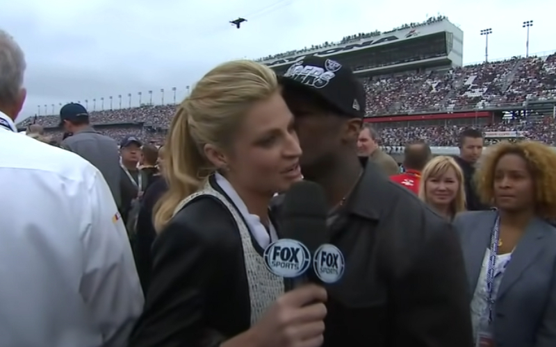 50 Cent's Kiss Cam Moment | Movie Shot/Youtube/@NASCAR