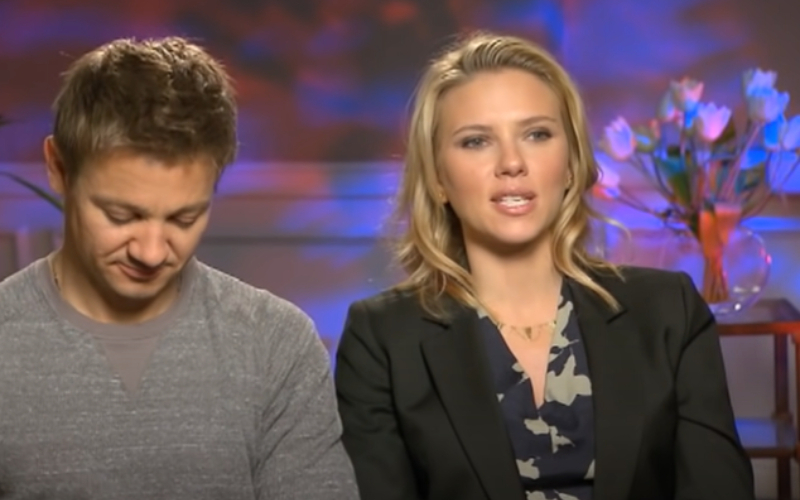 Scarlett Johansson Refuses to Discuss Her Black Widow Wardrobe | Movie Shot/Youtube/@extratv