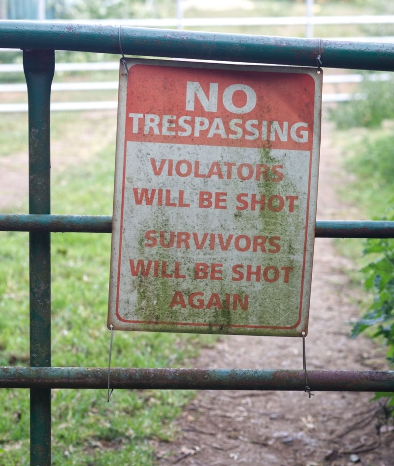 No Trespassing | Alamy Stock Photo by Mim Friday