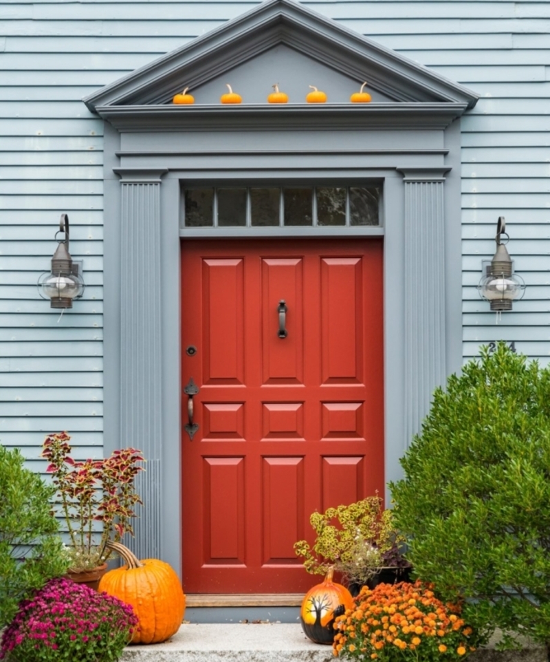 Two Front Doors: One for the Living, and One... | Alamy Stock Photo