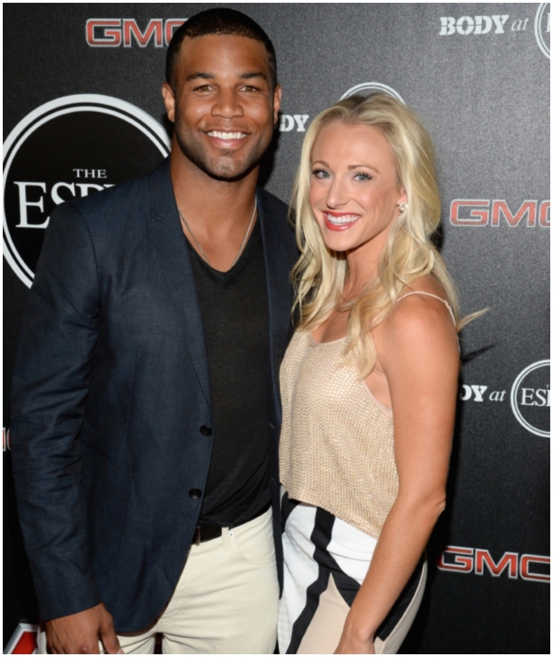 Elise Tate und Golden Tate | Getty Images Photo by Michael Kovac