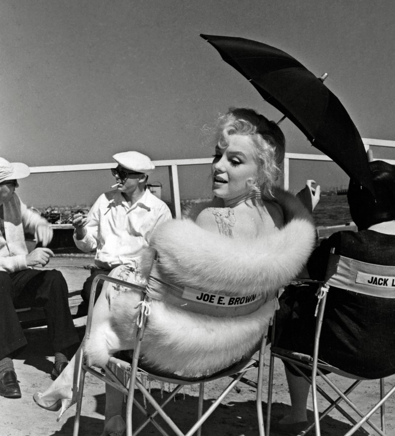 Marilyn Monroe Lounging out on the Set of 