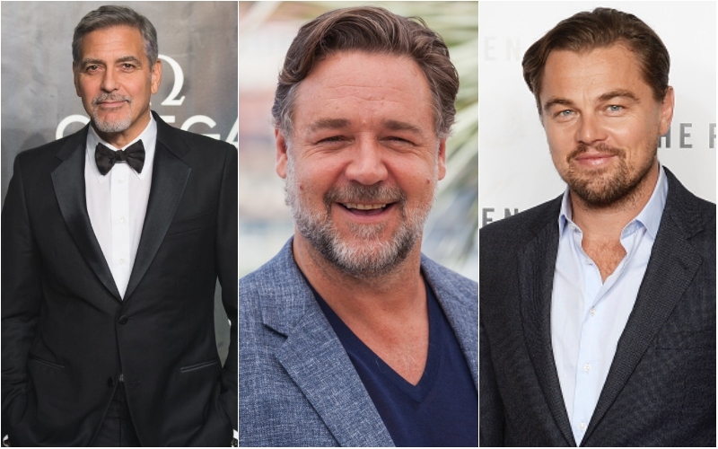 George Clooney vs. Russell Crowe and Leonardo DiCaprio | Getty Images Photo by Jeff Spicer & Dave J Hogan & taniavolobueva/Shutterstock